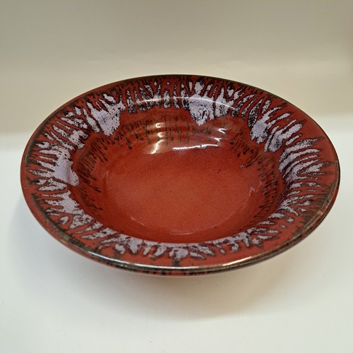 #260208 Serving Bowl Red and Black $22 at Hunter Wolff Gallery
